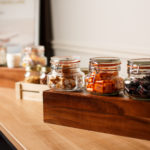 Jars of sweets in a meeting room