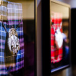 Close up of kilts in picture frames