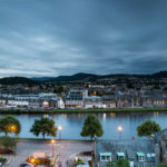 Night time view from the roof at mercure inverness hotel